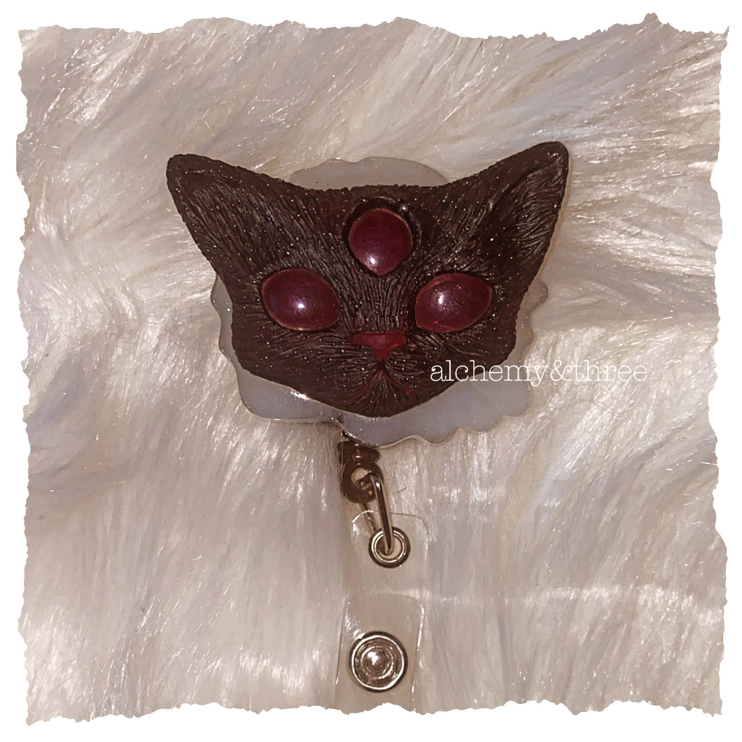 ALL SEEING KITTY RETRACTABLE BADGE REEL